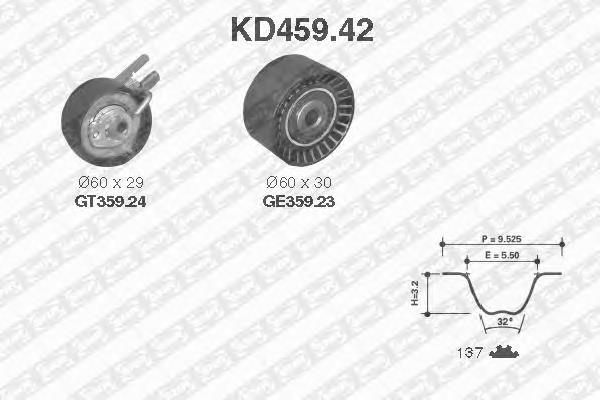 Compre 1446648 Ford Correia do mecanismo de distribuição de gás, kit