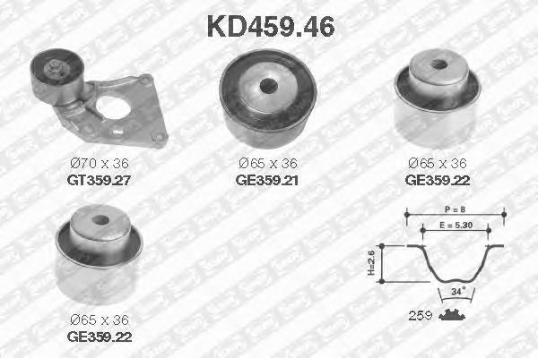 Correia do mecanismo de distribuição de gás, kit Renault (RVI) 7701473569