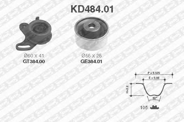 KD48401 SNR Correia do mecanismo de distribuição de gás, kit