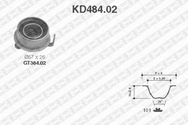 KD48402 SNR Correia do mecanismo de distribuição de gás, kit