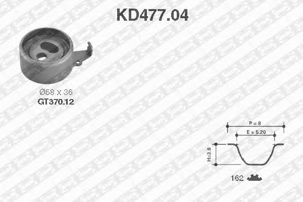 KD47704 SNR Correia do mecanismo de distribuição de gás, kit