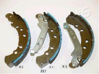 GF221AF Japan Parts Sapatas do freio traseiras de tambor