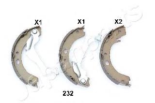 GF232AF Japan Parts Sapatas do freio traseiras de tambor
