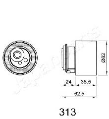 Rolo de reguladora de tensão da correia do mecanismo de distribuição de gás BE313 Japan Parts