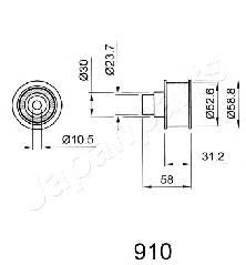9128741 Opel Rolo parasita da correia do mecanismo de distribuição de gás