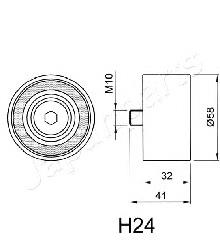 Rolo parasita da correia do mecanismo de distribuição de gás BEH24 Japan Parts