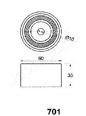 Rolo parasita da correia do mecanismo de distribuição de gás BE701 Japan Parts