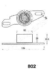 Rolo de reguladora de tensão da correia do mecanismo de distribuição de gás BE802 Japan Parts