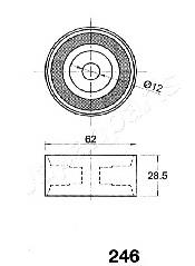 Rolo parasita da correia do mecanismo de distribuição de gás BE246 Japan Parts