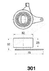 Rolo de reguladora de tensão da correia do mecanismo de distribuição de gás BE301 Japan Parts