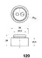 Rolo de reguladora de tensão da correia do mecanismo de distribuição de gás Japan Parts BE120