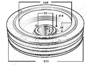 Polia de cambota Japan Parts PU500 preço, a partir de 73,82 USD