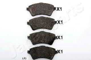 PAL03AF Japan Parts Sapatas do freio dianteiras de disco