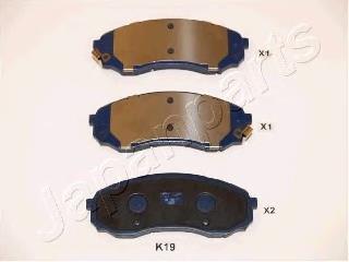 PAK19AF Japan Parts Sapatas do freio dianteiras de disco