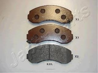 PAK18AF Japan Parts Sapatas do freio dianteiras de disco