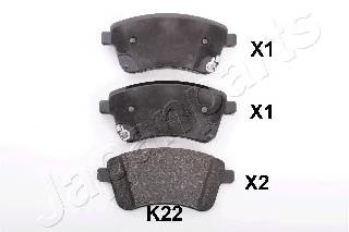PAK22AF Japan Parts Sapatas do freio dianteiras de disco