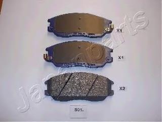 PAS01AF Japan Parts Sapatas do freio dianteiras de disco