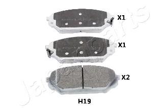 PAH19AF Japan Parts Sapatas do freio dianteiras de disco