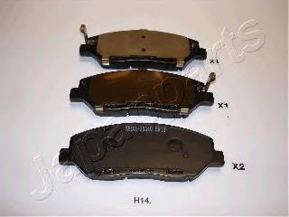 PAH14AF Japan Parts Sapatas do freio dianteiras de disco
