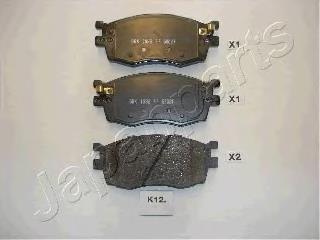 PAK12AF Japan Parts Sapatas do freio dianteiras de disco