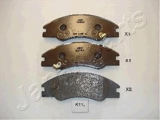 PAK11AF Japan Parts Sapatas do freio dianteiras de disco