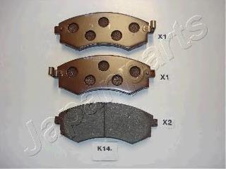 PAK14AF Japan Parts Sapatas do freio dianteiras de disco