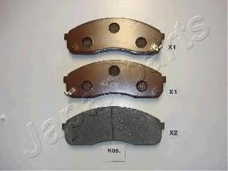 PAK05AF Japan Parts Sapatas do freio dianteiras de disco