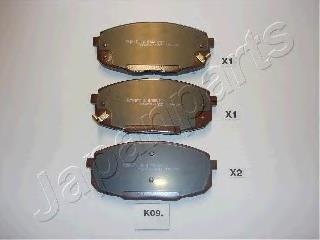 PAK09AF Japan Parts Sapatas do freio dianteiras de disco