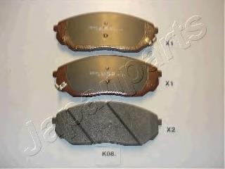 PAK08AF Japan Parts Sapatas do freio dianteiras de disco