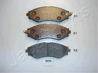 PAW05AF Japan Parts Sapatas do freio dianteiras de disco