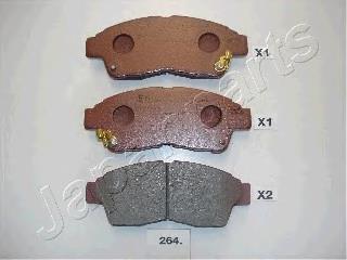 PA264AF Japan Parts Sapatas do freio dianteiras de disco