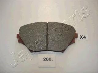 PA280AF Japan Parts Sapatas do freio dianteiras de disco