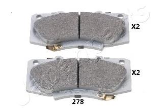 PA278AF Japan Parts Sapatas do freio dianteiras de disco