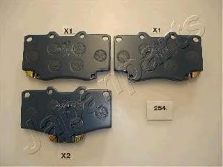 PA254AF Japan Parts Sapatas do freio dianteiras de disco