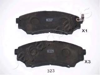 PA323AF Japan Parts Sapatas do freio dianteiras de disco