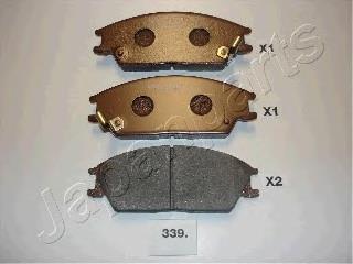 PA339AF Japan Parts Sapatas do freio dianteiras de disco
