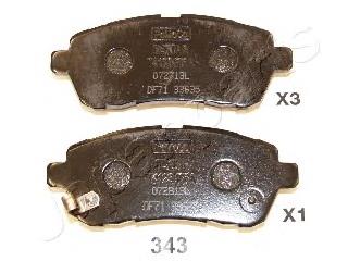 PA343AF Japan Parts Sapatas do freio dianteiras de disco