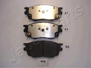 PA305AF Japan Parts Sapatas do freio dianteiras de disco