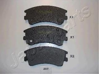 PA307AF Japan Parts Sapatas do freio dianteiras de disco