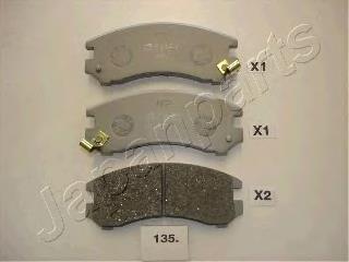 PA135AF Japan Parts Sapatas do freio dianteiras de disco