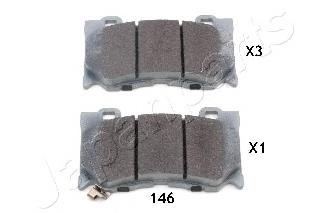 PA146AF Japan Parts Sapatas do freio dianteiras de disco