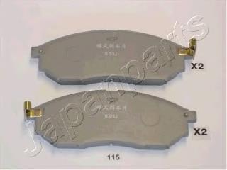 PA115AF Japan Parts Sapatas do freio dianteiras de disco