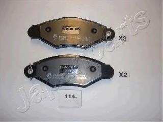 PA114AF Japan Parts Sapatas do freio dianteiras de disco