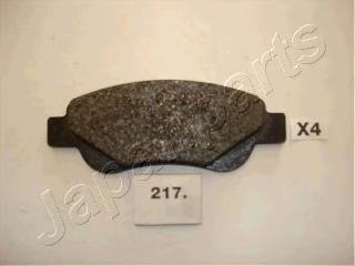 PA217AF Japan Parts Sapatas do freio dianteiras de disco