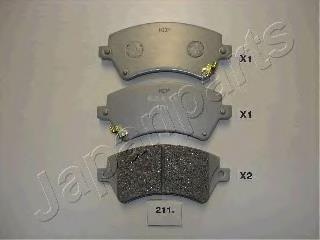PA211AF Japan Parts Sapatas do freio dianteiras de disco