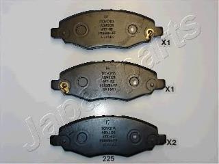PA225AF Japan Parts Sapatas do freio dianteiras de disco