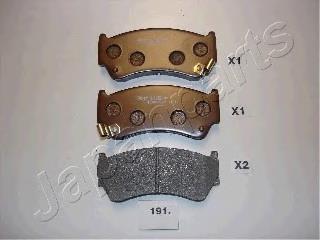 PA191AF Japan Parts Sapatas do freio dianteiras de disco