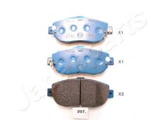 PA207AF Japan Parts Sapatas do freio dianteiras de disco