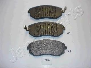 PA706AF Japan Parts Sapatas do freio dianteiras de disco