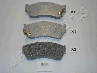 Sapatas do freio dianteiras de disco PA805AF Japan Parts
